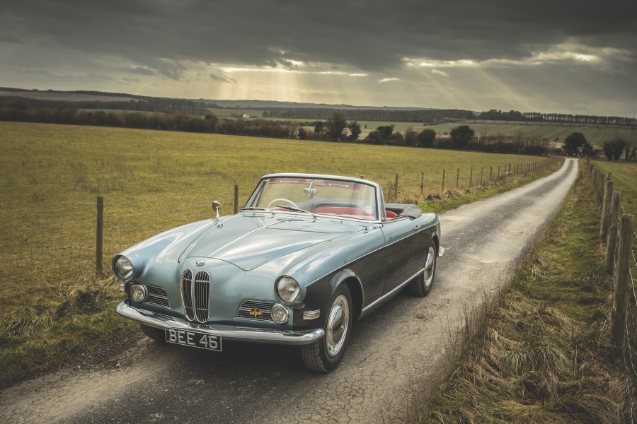 Classic cars on a scenic road